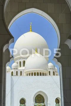 Sheikh Zayed Grand Mosque, Abu Dhabi, United Arab Emirates, Middle East Stock Photos