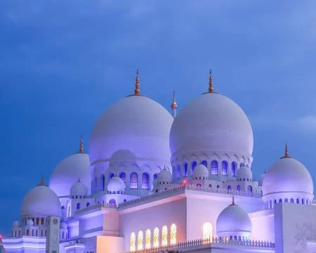 Sheikh Zayed Grand Mosque in Abu Dhabi Stock Photos