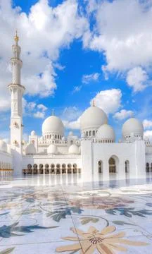 Sheikh Zayed Grand Mosque, Abu Dhabi, UAE. Stock Photos