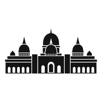 Sheikh Zayed Grand Mosque, UAE icon Stock Illustration