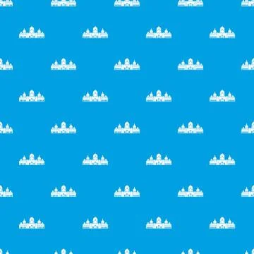Sheikh Zayed Grand Mosque, UAE pattern seamless blue Stock Illustration