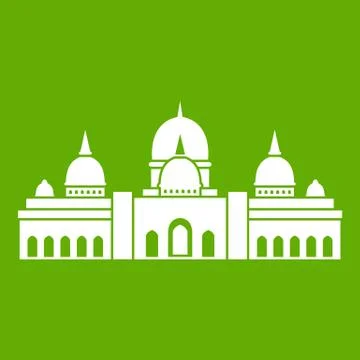 Sheikh Zayed Grand Mosque, UAE icon green Ilustração Stock