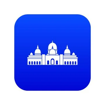 Sheikh Zayed Grand Mosque, UAE icon digital blue Stock Illustration