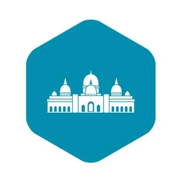Sheikh Zayed Grand Mosque, UAE icon Stock Illustration