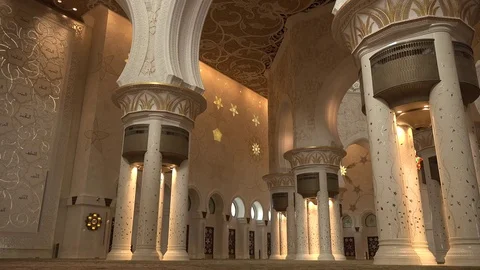 Sheikh Zayed Mosque, Abu Dhabi Stock Footage 71477453