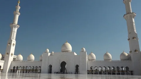 Sheikh Zayed Mosque, Abu Dhabi Stock Footage 71478019