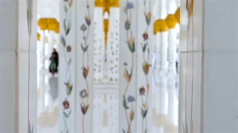 Sheikh Zayed Mosque in Abu Dhabi, Unite Arab Emirates Stock Footage