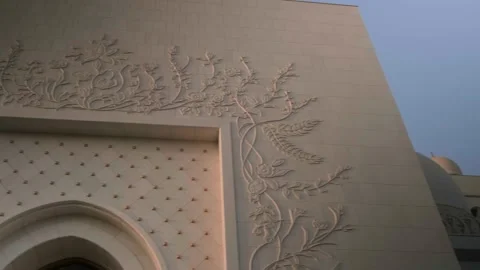 Sheikh Zayed Mosque in Abu Dhabi main entrance Stock-Footage 234576419