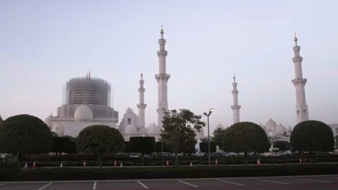 Sheikh Zayed Mosque in Abu Dhabi is the most famous mosque Stock Footage 234709102
