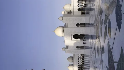 Sheikh Zayed Mosque in Abu Dhabi is the most famous mosque Stock Footage 238542924