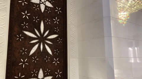 Sheikh Zayed Mosque in Abu Dhabi - the most famous mosque, beautiful mosque Stock Footage 240289467
