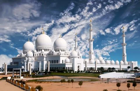 Sheikh Zayed mosque in Abu Dhabi Ilustração Stock