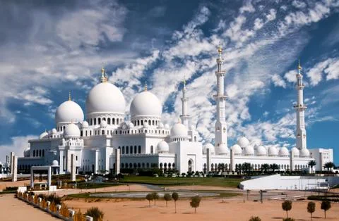 Sheikh Zayed mosque in Abu Dhabi Stock Illustration
