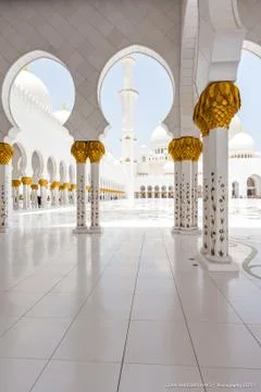 Sheikh Zayed Mosque in Abu Dhabi External view Stock Photos