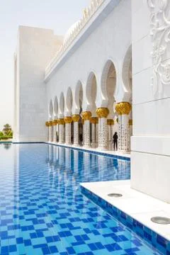 Sheikh Zayed Mosque in Abu Dhabi External view Foto stock