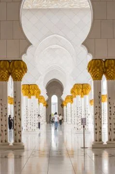 Sheikh Zayed Mosque in Abu Dhabi External view Stock Photos