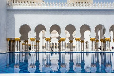 Sheikh Zayed Mosque in Abu Dhabi External view Stock Photos