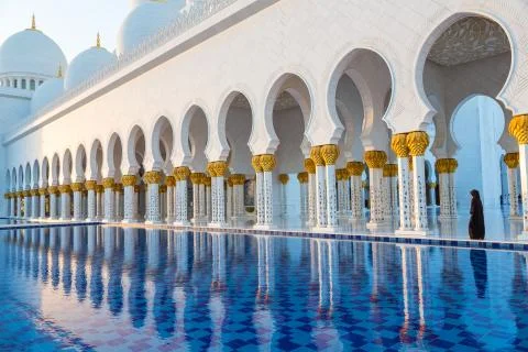 Sheikh Zayed Mosque, Abu Dhabi, United Arab Emirates Foto stock