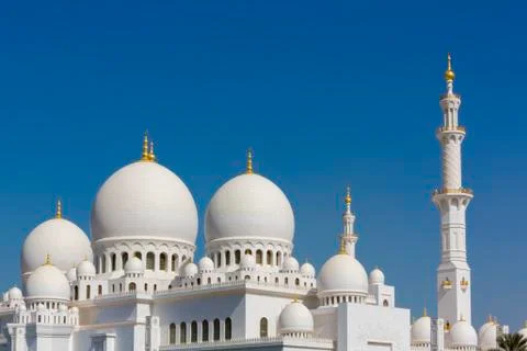 Sheikh Zayed Mosque in Abu Dhabi Stock Photos