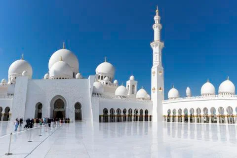 Sheikh Zayed Mosque in Abu Dhabi Stock Photos