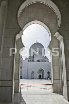 Sheikh zayed mosque, archway Stock Photos