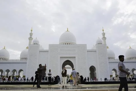 Sheikh Zayed Mosque, Grand Mosque, Abu Dhabi - march 18, 2024: Stock Photos