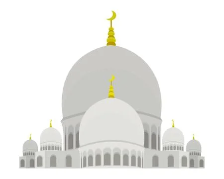 Sheikh Zayed Mosque Stock Illustration