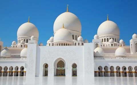 Sheikh Zayed mosque Stock Photos