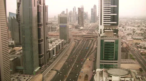 Sheikh Zayed Road, Dubai Stock Footage 54428255