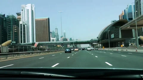 Sheikh Zayed Road Time Lapse, Dubai, United Arab Emirates Видео 56864083
