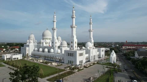 Sheikh Zayed Solo Mosque is a big Mosque in Surakarta Stock Footage 221850602