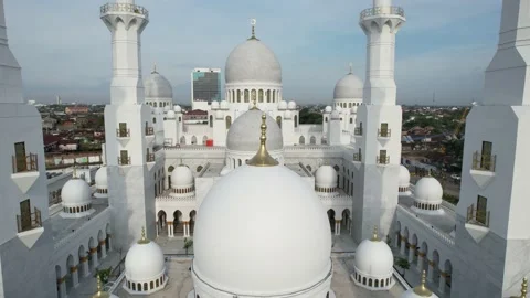 Sheikh Zayed Solo Mosque is a big Mosque in Surakarta Stock Footage 221852542