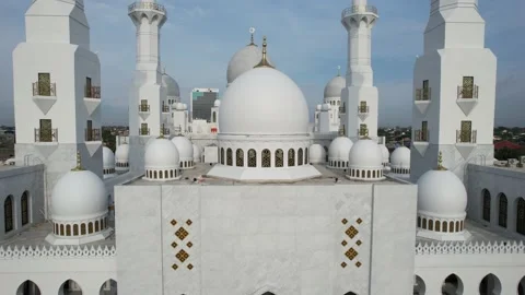 Sheikh Zayed Solo Mosque is a big Mosque in Surakarta Stock Footage 221852909