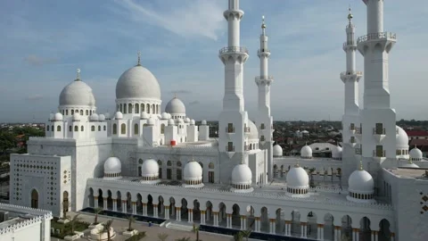 Sheikh Zayed Solo Mosque is a big Mosque in Surakarta Stock Footage 221854471