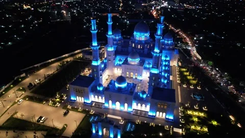 Sheikh Zayed Solo Mosque is a big Mosque in Surakarta Stock Footage 225772529