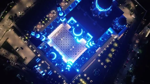 Sheikh Zayed Solo Mosque is a big Mosque in Surakarta Stock Footage 225775083