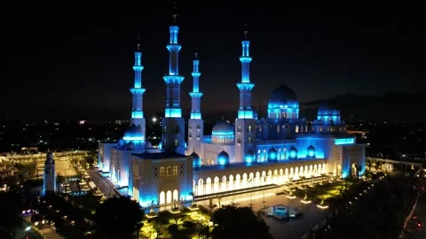 Sheikh Zayed Solo Mosque is a big Mosque in Surakarta Stock Footage 225776369