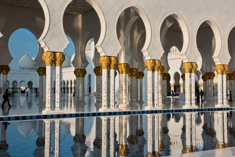 Sheikh Zayed White Mosque in Abu Dhabi Stock Photos