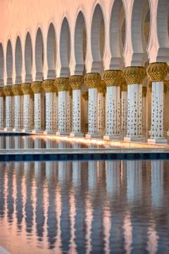 Sheikh Zayed White Mosque in Abu Dhabi Stock Photos