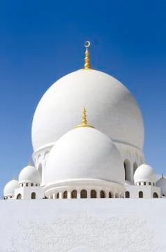 Sheikh zayed white mosque Stock Photos