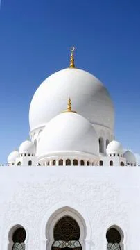 Sheikh zayed white mosque Stock Photos
