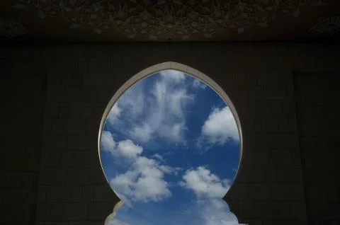 Sheikh Zayed White Mosque Stock Photos