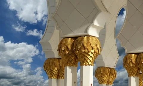 Sheikh Zayed White Mosque Foto stock