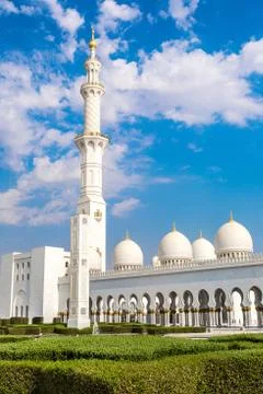 Sheikh Zayed White Mosque Stock-Fotos