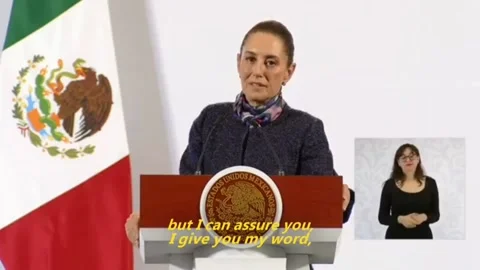 Sheinbaum assures with "certainty" that she "never" proposed closing the border  Vídeo Stock 293749534
