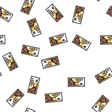 Shekel ils vector seamless pattern Stock Illustration