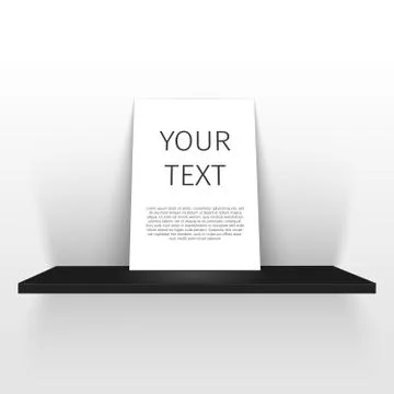 Shelf and blank poster Stock Illustration