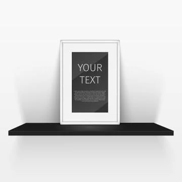 Shelf and blank poster Stock Illustration