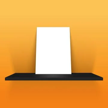 Shelf and blank poster Stock Illustration