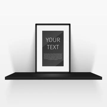 Shelf and blank poster Stock Illustration